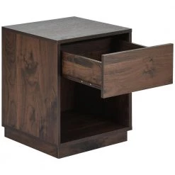 Dark Brown Mid-Century Nightstand End Table Open Storage with One Drawer(15.7"L x 15.3"W x 19.8"H) by Polibi 16 Dark Brown Mid-Century Nightstand End Table Open Storage with One Drawer(15.7"L x 15.3"W x 19.8"H) by Polibi -Cheap sumyeg Store dark brown polibi nightstands rs dbmne c3 1000