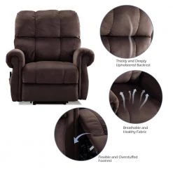 Modern 33.4 in. Dark Brown Power Recline and Li ft. Massage Chair Sofa with Heating by sumyeg 15 Modern 33.4 in. Dark Brown Power Recline and Li ft. Massage Chair Sofa with Heating by sumyeg -Cheap sumyeg Store dark brown sumyeg massage chairs sum zyrl005db 1f 1000
