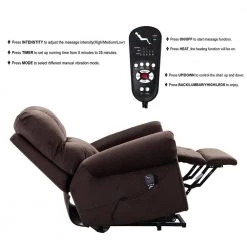 Modern 33.4 in. Dark Brown Power Recline and Li ft. Massage Chair Sofa with Heating by sumyeg 14 Modern 33.4 in. Dark Brown Power Recline and Li ft. Massage Chair Sofa with Heating by sumyeg -Cheap sumyeg Store dark brown sumyeg massage chairs sum zyrl005db 4f 1000
