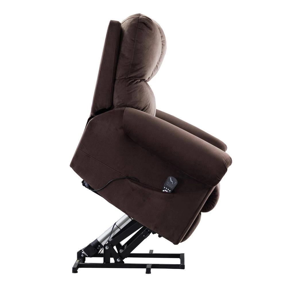 Modern 33.4 in. Dark Brown Power Recline and Li ft. Massage Chair Sofa with Heating by sumyeg 5 Modern 33.4 in. Dark Brown Power Recline and Li ft. Massage Chair Sofa with Heating by sumyeg - Image 3