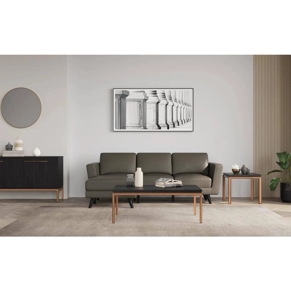 Kyle 47 in. W x 27 in. D x 18 in. H Steel Frame Wood Veneer Coffee Table, Grey Ash by Nyhus 7 Kyle 47 in. W x 27 in. D x 18 in. H Steel Frame Wood Veneer Coffee Table, Grey Ash by Nyhus - Image 5