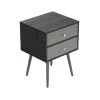2-Drawer Dark Grey Nightstand 21.8 in. H x 15.7 in. W x 13.7 in, L Side Table End Table by sumyeg 2 2-Drawer Dark Grey Nightstand 21.8 in. H x 15.7 in. W x 13.7 in, L Side Table End Table by sumyeg -Cheap sumyeg Store dark gray sumyeg nightstands sy jt5457 1 64 1000