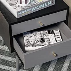 2-Drawer Dark Grey Nightstand 21.8 in. H x 15.7 in. W x 13.7 in. L End Side Table Accent Sofa Table(Set of 2) by sumyeg 17 2-Drawer Dark Grey Nightstand 21.8 in. H x 15.7 in. W x 13.7 in. L End Side Table Accent Sofa Table(Set of 2) by sumyeg -Cheap sumyeg Store dark gray sumyeg nightstands sy jt5457 3 fa 1000