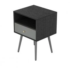 1-Drawer Dark Grey Nightstand 21.8 in. H x 15.7 in. W x 13.7 in. L End Side Table Sofa Table(Set of 2) by sumyeg 16 1-Drawer Dark Grey Nightstand 21.8 in. H x 15.7 in. W x 13.7 in. L End Side Table Sofa Table(Set of 2) by sumyeg -Cheap sumyeg Store dark gray sumyeg nightstands sy jt5457 6 44 1000