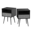 1-Drawer Dark Grey Nightstand 21.8 in. H x 15.7 in. W x 13.7 in. L End Side Table Sofa Table(Set of 2) by sumyeg 2 1-Drawer Dark Grey Nightstand 21.8 in. H x 15.7 in. W x 13.7 in. L End Side Table Sofa Table(Set of 2) by sumyeg -Cheap sumyeg Store dark gray sumyeg nightstands sy jt5457 6 64 1000