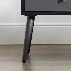 1-Drawer Dark Grey Nightstand 21.8 in. H x 15.7 in. W x 13.7 in. L End Side Table Sofa Table(Set of 2) by sumyeg 19 1-Drawer Dark Grey Nightstand 21.8 in. H x 15.7 in. W x 13.7 in. L End Side Table Sofa Table(Set of 2) by sumyeg -Cheap sumyeg Store dark gray sumyeg nightstands sy jt5457 6 fa 1000 1