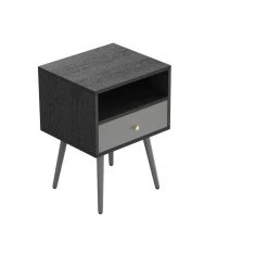 1-Drawer Dark Grey Nightstand 21.5 in. H x 13.7 in. W x 15.7 in. L Side Table Accent Table by sumyeg 13 1-Drawer Dark Grey Nightstand 21.5 in. H x 13.7 in. W x 15.7 in. L Side Table Accent Table by sumyeg -Cheap sumyeg Store dark gray sumyeg nightstands sy jt5457 8 c3 1000