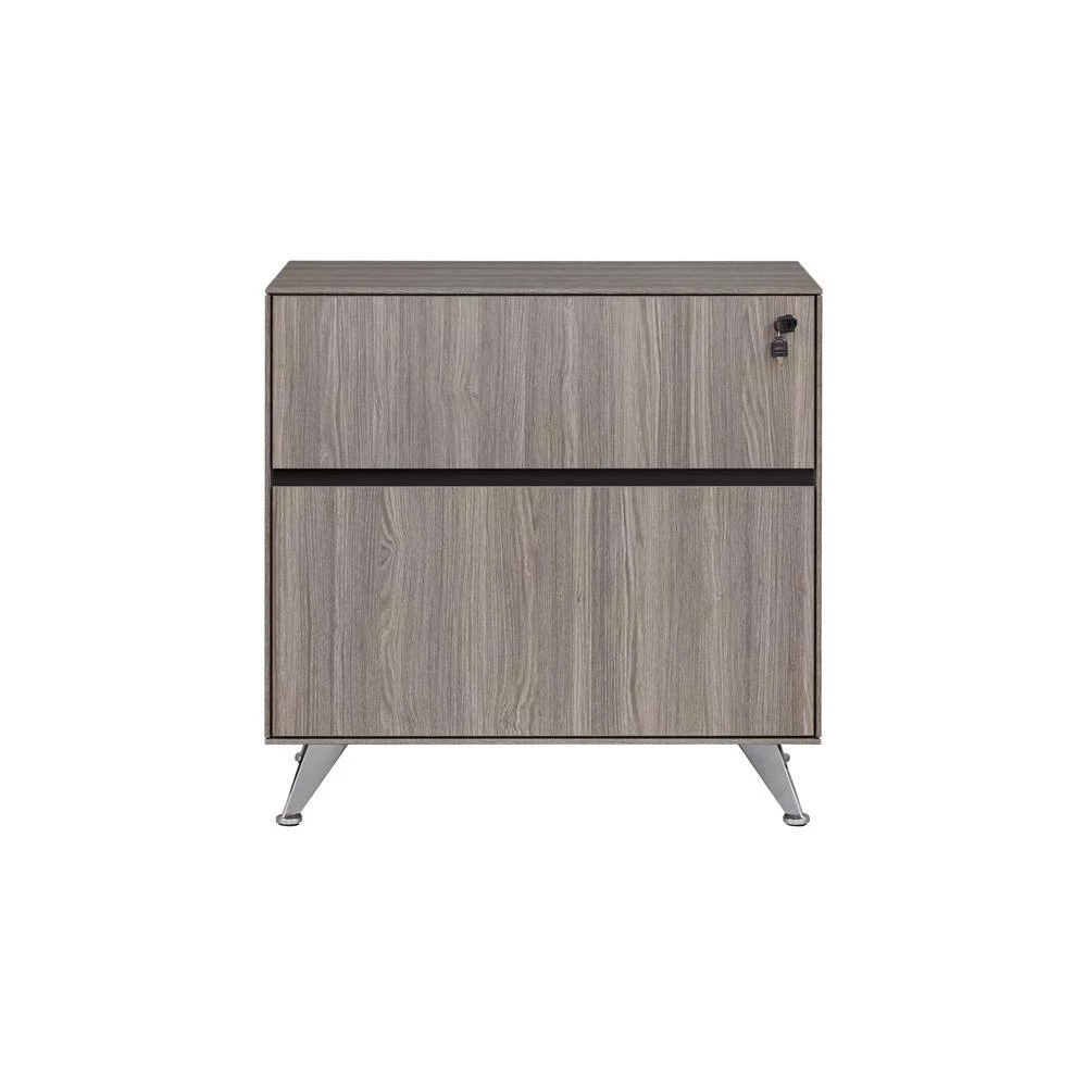 Dark Grey 32 in. W x 17 in. D x 32 in. H 2-Drawer Wood Lateral File Cabinet by Nyhus 4 Dark Grey 32 in. W x 17 in. D x 32 in. H 2-Drawer Wood Lateral File Cabinet by Nyhus - Image 2
