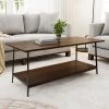 Eliza 22 in. Dark Oak Rectangle Metal and Wood Coffee Table with Storage Shelf by Brookside 2 Eliza 22 in. Dark Oak Rectangle Metal and Wood Coffee Table with Storage Shelf by Brookside -Cheap sumyeg Store dark oak brookside coffee tables bs0001cft00br 64 1000