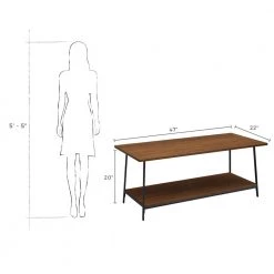 Eliza 22 in. Dark Oak Rectangle Metal and Wood Coffee Table with Storage Shelf by Brookside 14 Eliza 22 in. Dark Oak Rectangle Metal and Wood Coffee Table with Storage Shelf by Brookside -Cheap sumyeg Store dark oak brookside coffee tables bs0001cft00br c3 1000