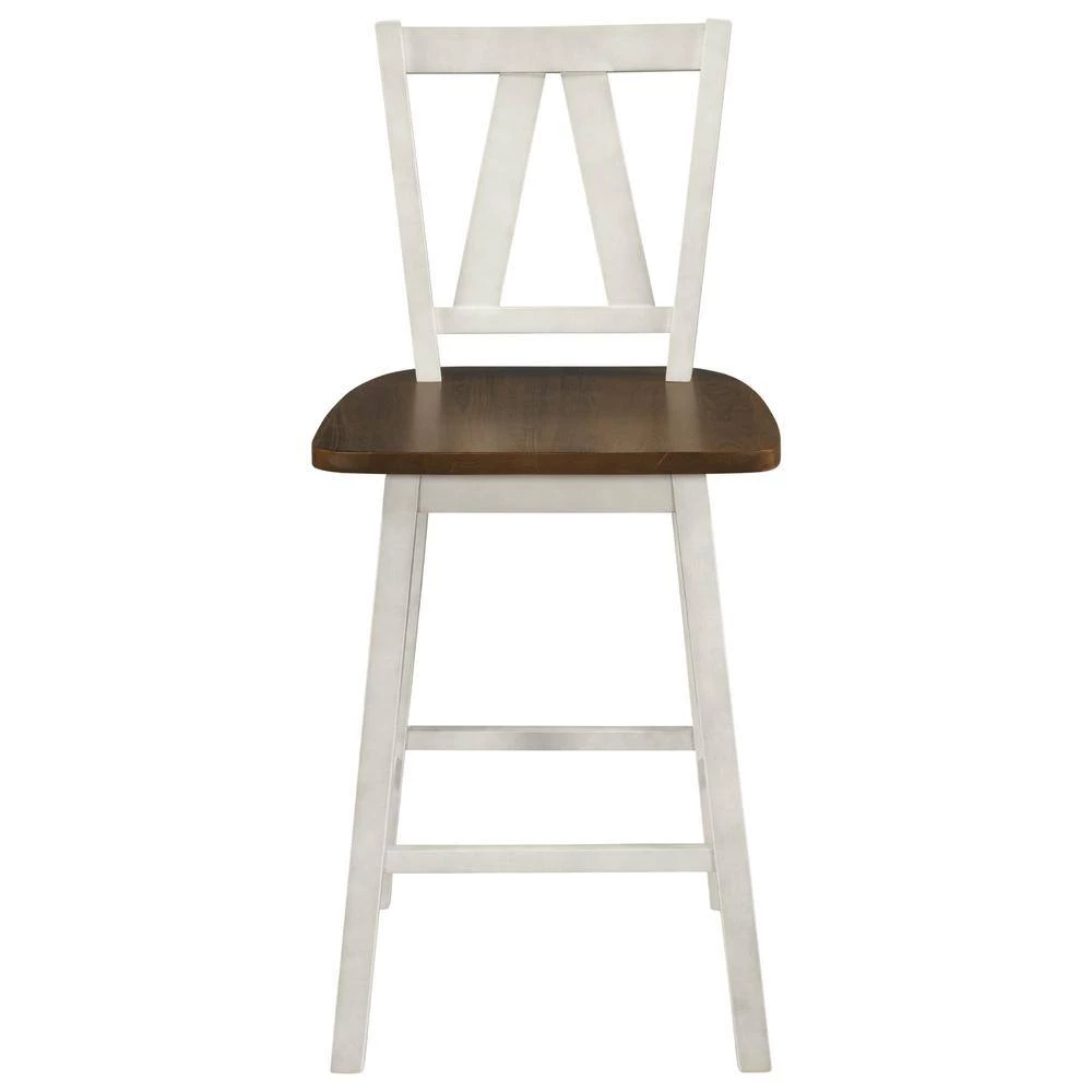 Distressed White Farmhouse Counter Height Dining Chair(Set of 2) by Polibi 9 Distressed White Farmhouse Counter Height Dining Chair(Set of 2) by Polibi - Image 7