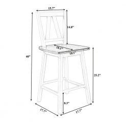 Distressed White Farmhouse Counter Height Dining Chair(Set of 2) by Polibi 14 Distressed White Farmhouse Counter Height Dining Chair(Set of 2) by Polibi -Cheap sumyeg Store distressed white polibi dining chairs rs dwfchdc 40 1000