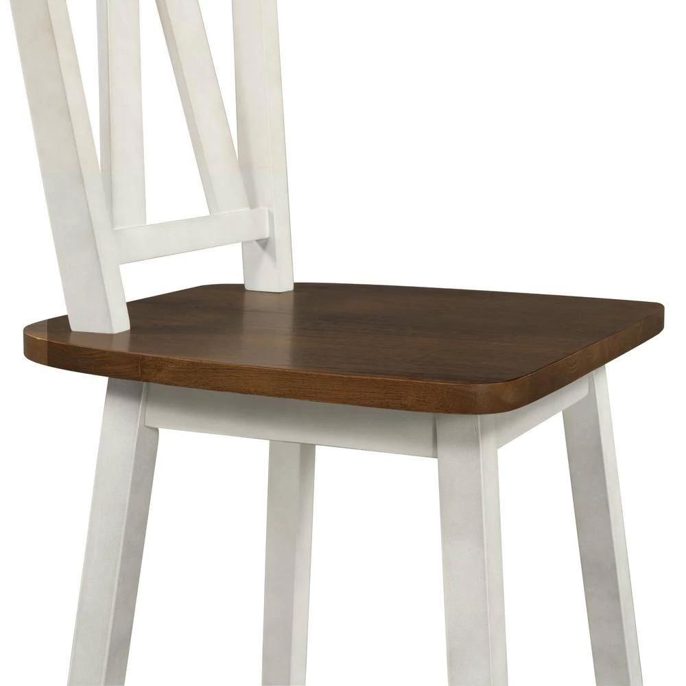 Distressed White Farmhouse Counter Height Dining Chair(Set of 2) by Polibi 10 Distressed White Farmhouse Counter Height Dining Chair(Set of 2) by Polibi - Image 8