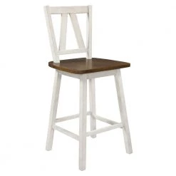 Distressed White Farmhouse Counter Height Dining Chair(Set of 2) by Polibi 16 Distressed White Farmhouse Counter Height Dining Chair(Set of 2) by Polibi -Cheap sumyeg Store distressed white polibi dining chairs rs dwfchdc c3 1000