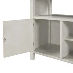 42.20 in. Rectangle Distressed White Farmhouse Wood Top Dining Table with Storage Cabinet and Shelves by Polibi 21 42.20 in. Rectangle Distressed White Farmhouse Wood Top Dining Table with Storage Cabinet and Shelves by Polibi -Cheap sumyeg Store distressed white polibi kitchen dining tables rs 422rdfwdt fa 1000