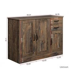 Espresso Modern Wood Entryway Serving Storage Cabinet Buffet Sideboard with 2-Doors and -Drawers by sumyeg -Cheap sumyeg Store espresso sumyeg sideboards buffet tables sg 331jf7243 1f 1000