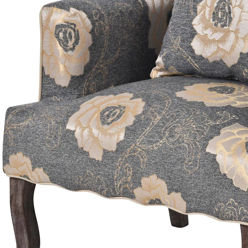 27.60 in. W Modern Flower Patterned Linen Accent Armchair with 1 Pillow by Polibi 8 27.60 in. W Modern Flower Patterned Linen Accent Armchair with 1 Pillow by Polibi - Image 6