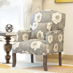 27.60 in. W Modern Flower Patterned Linen Accent Armchair with 1 Pillow by Polibi 12 27.60 in. W Modern Flower Patterned Linen Accent Armchair with 1 Pillow by Polibi -Cheap sumyeg Store flower polibi accent chairs rs mcplaa f e1 1000