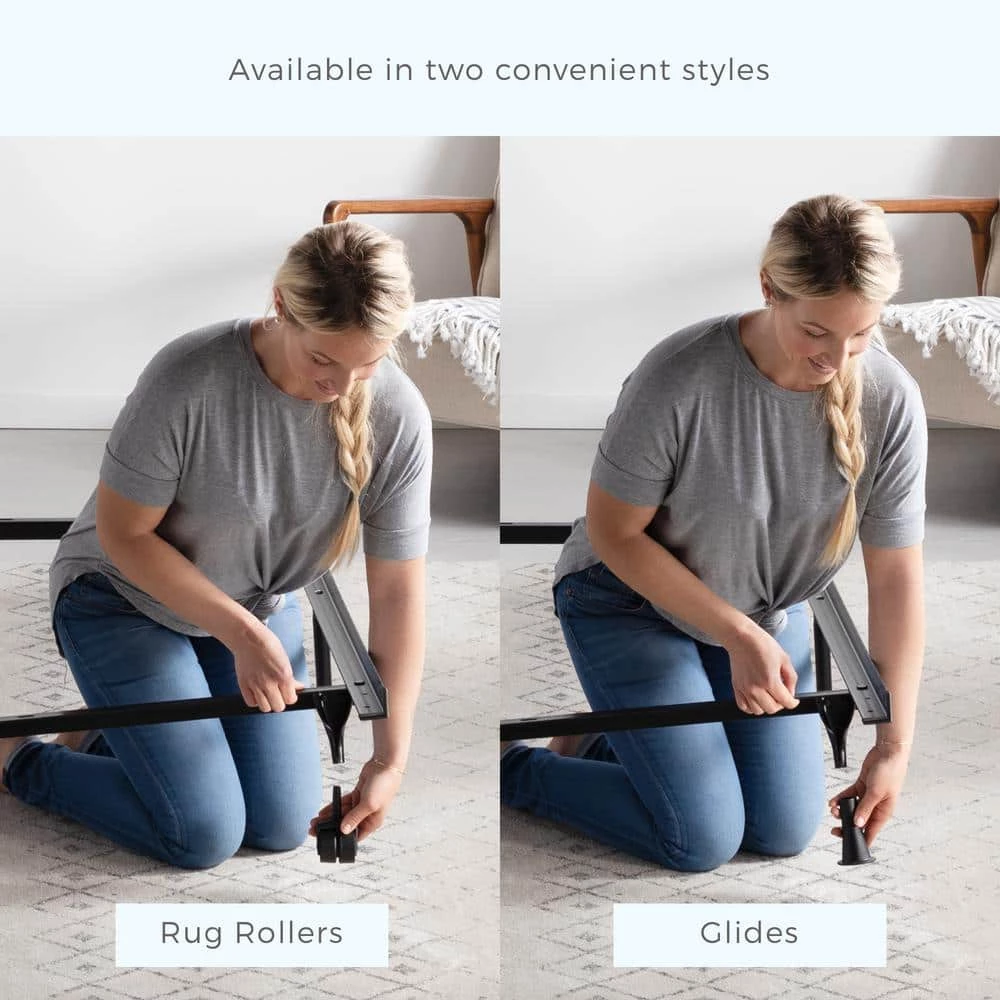 Universal Adjustable Metal Bed Frame with Center Support - Glides by Brookside 6 Universal Adjustable Metal Bed Frame with Center Support - Glides by Brookside - Image 4