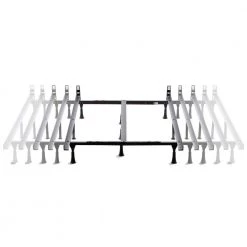 Universal Adjustable Metal Bed Frame with Center Support - Glides by Brookside