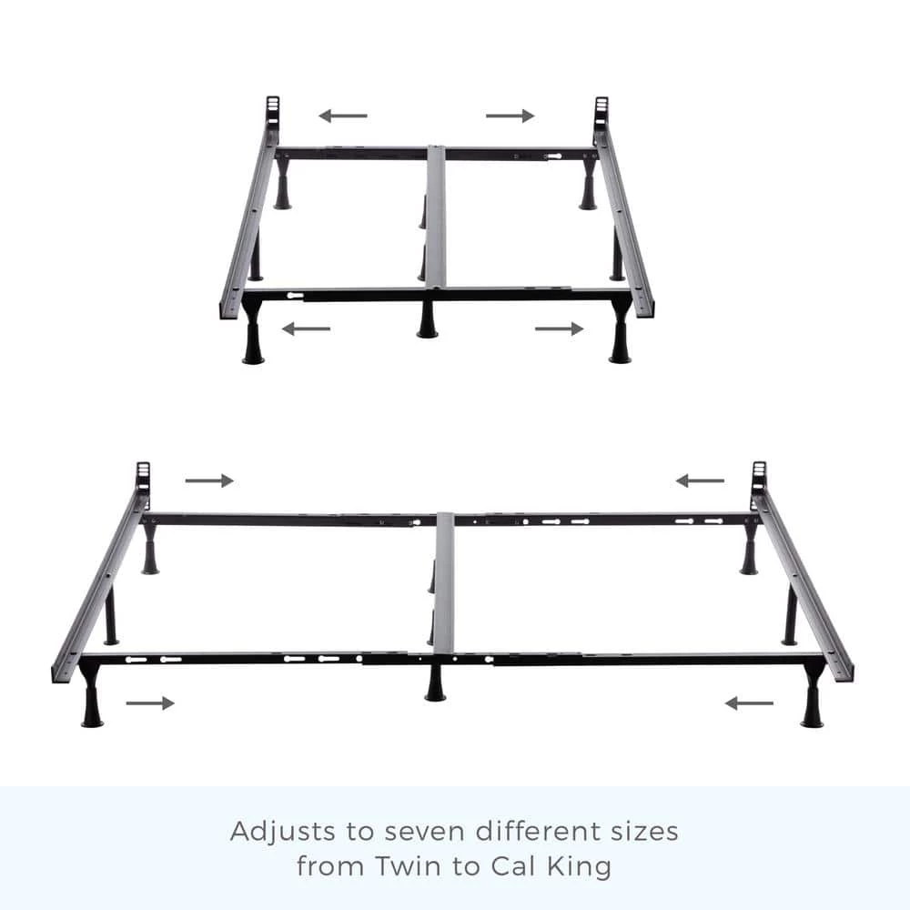 Universal Adjustable Metal Bed Frame with Center Support - Glides by Brookside 8 Universal Adjustable Metal Bed Frame with Center Support - Glides by Brookside - Image 6