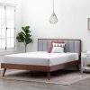 Ivy Queen Gray and Oak Wood Platform Bed Frame with Upholstered Vertical Channel Headboard by Brookside 1 Ivy Queen Gray and Oak Wood Platform Bed Frame with Upholstered Vertical Channel Headboard by Brookside -Cheap sumyeg Store gray and oak brookside platform beds bs0002uwbqqgo 64 1000