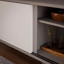 Madison 58 in. Gray and White Mid Century Modern TV Stand Fits TV's up to 65 in. with Sliding Doors by Brookside 20 Madison 58 in. Gray and White Mid Century Modern TV Stand Fits TV's up to 65 in. with Sliding Doors by Brookside -Cheap sumyeg Store gray and white brookside tv stands bs0001mdc58gr fa 1000