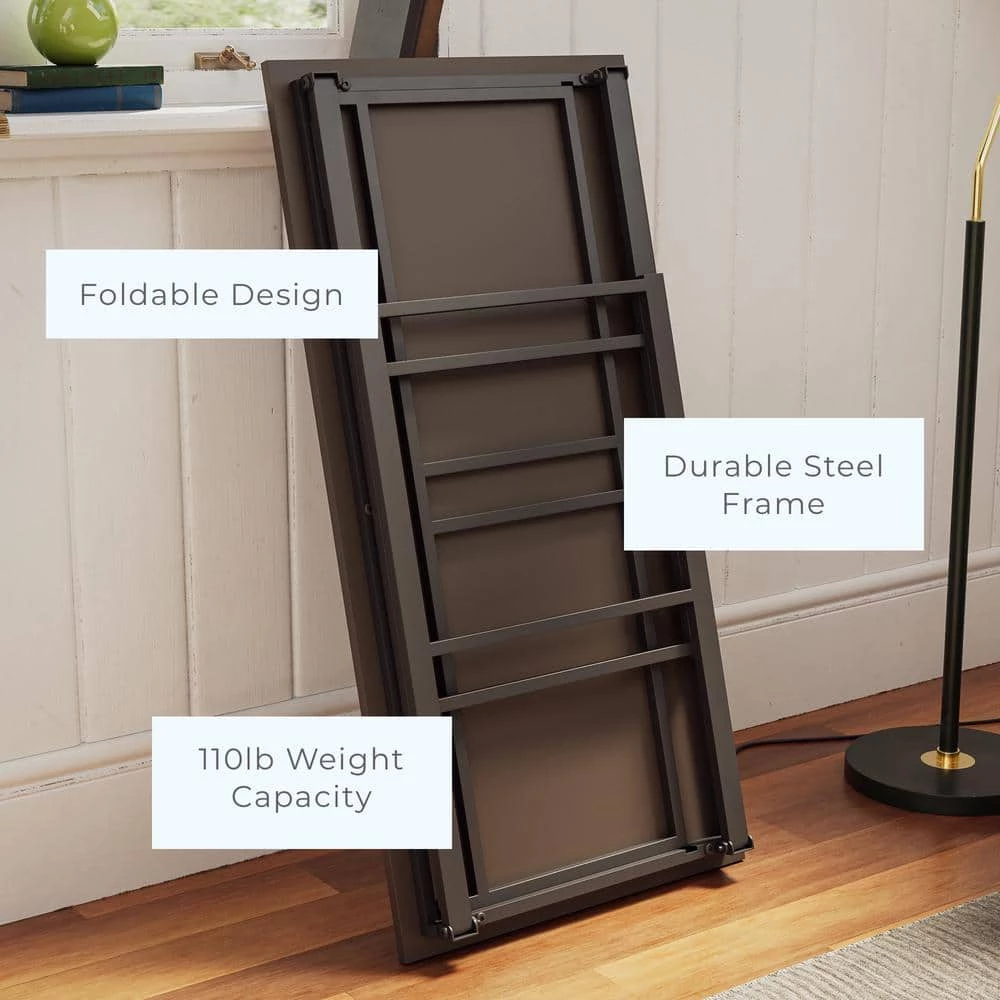 Delia 39.4 in. Rectangular Gray Metal Computer Desk with Folding Legs by Brookside 9 Delia 39.4 in. Rectangular Gray Metal Computer Desk with Folding Legs by Brookside - Image 7