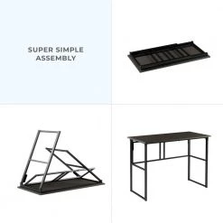 Delia 39.4 in. Rectangular Gray Metal Computer Desk with Folding Legs by Brookside 19 Delia 39.4 in. Rectangular Gray Metal Computer Desk with Folding Legs by Brookside -Cheap sumyeg Store gray brookside computer desks bs0002dsk39gr 44 1000