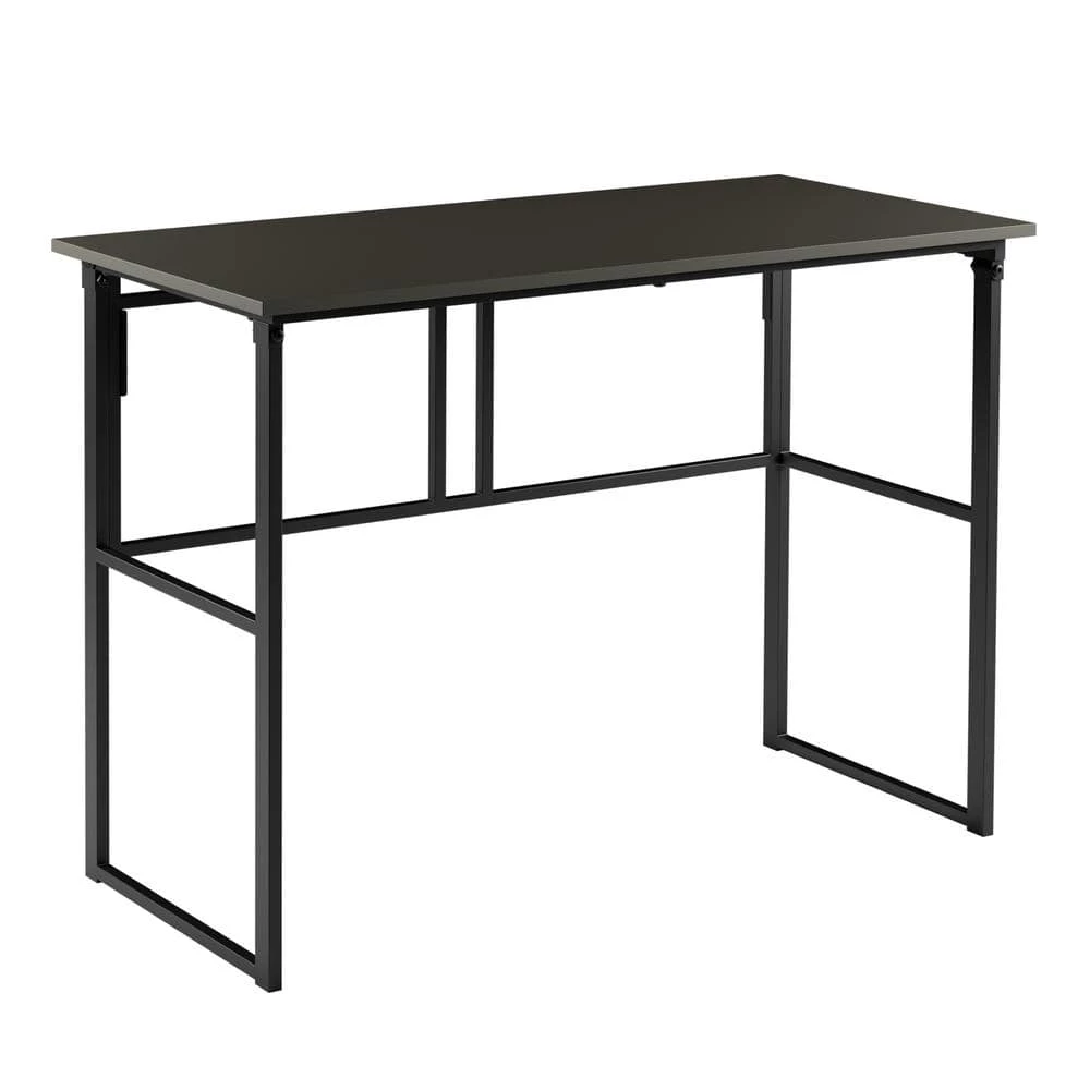 Delia 39.4 in. Rectangular Gray Metal Computer Desk with Folding Legs by Brookside 4 Delia 39.4 in. Rectangular Gray Metal Computer Desk with Folding Legs by Brookside - Image 2