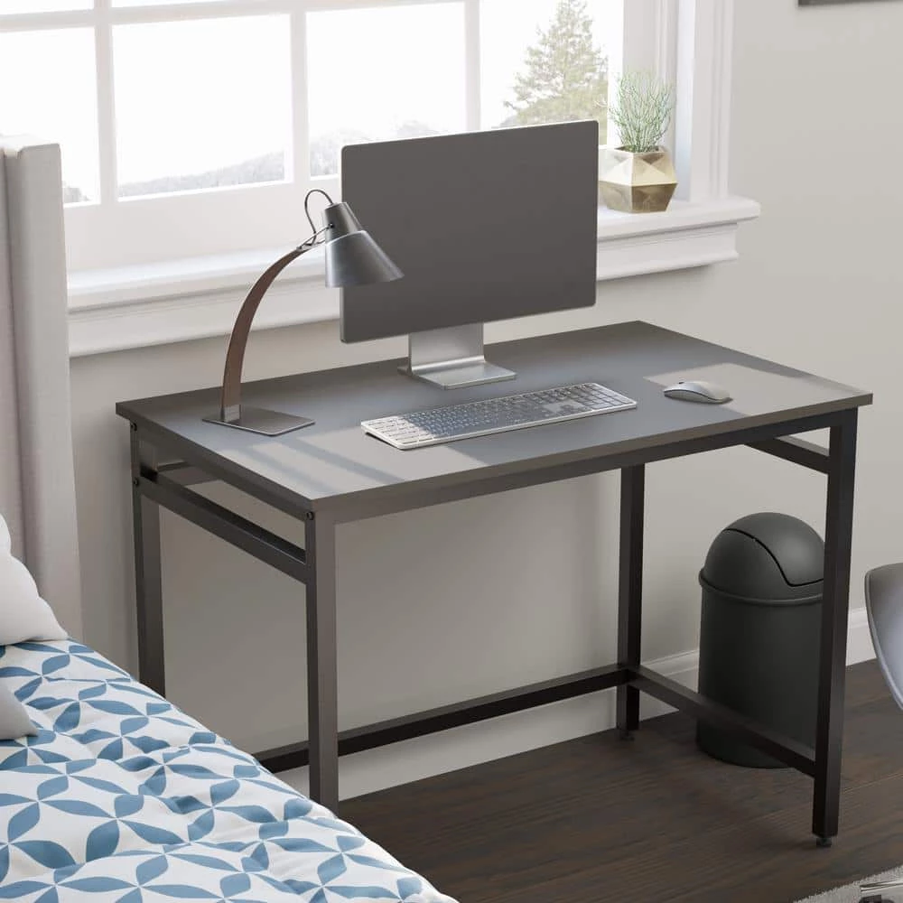 Delle 40 in. Rectangular Gray Industrial Metal Computer Desk by Brookside 12 Delle 40 in. Rectangular Gray Industrial Metal Computer Desk by Brookside - Image 10