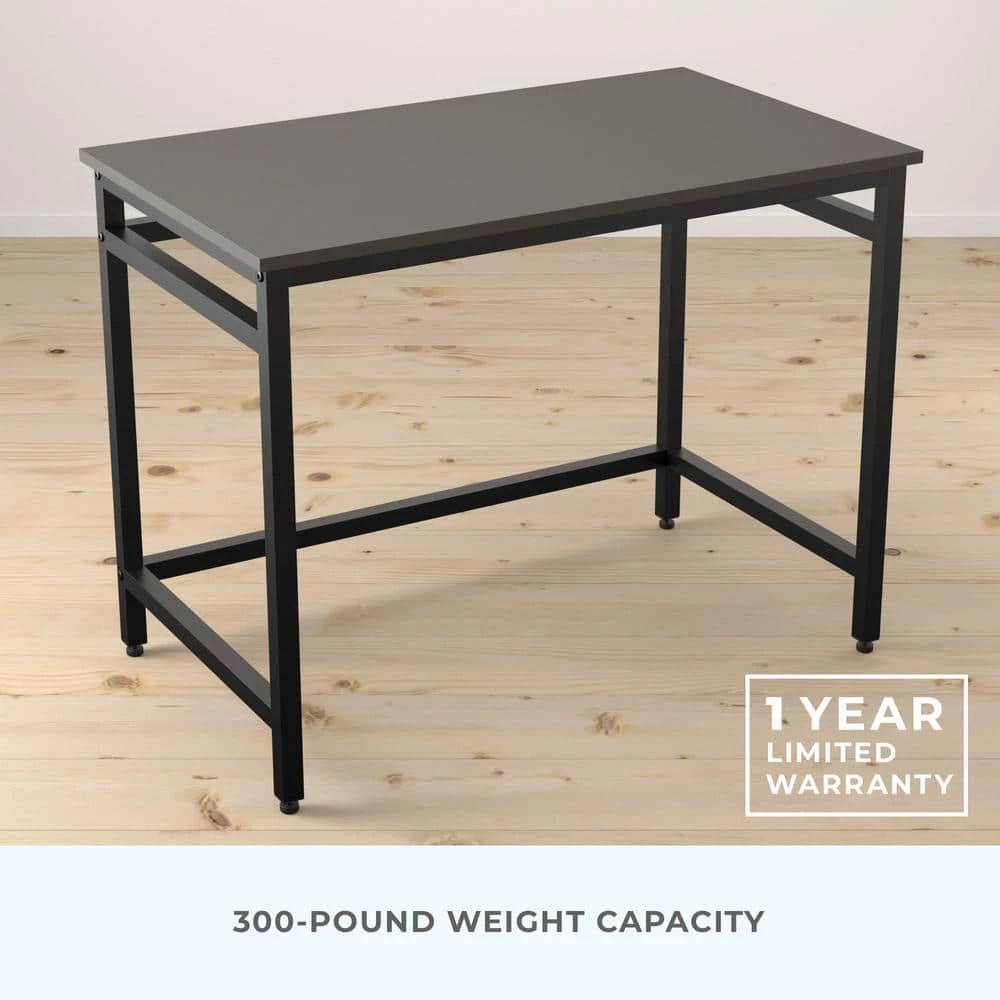 Delle 40 in. Rectangular Gray Industrial Metal Computer Desk by Brookside 10 Delle 40 in. Rectangular Gray Industrial Metal Computer Desk by Brookside - Image 8