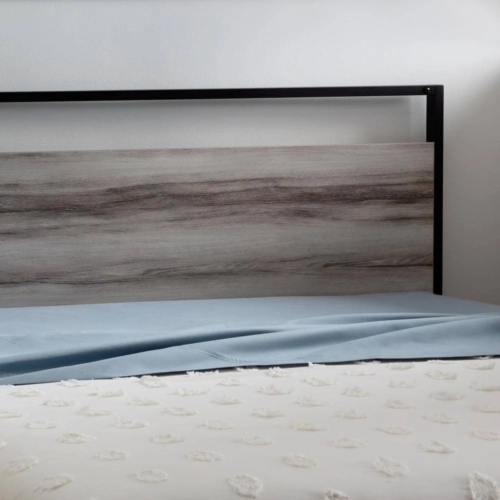 Nora Gray King Metal and Wood Platform Bed Frame by Brookside 9 Nora Gray King Metal and Wood Platform Bed Frame by Brookside - Image 7