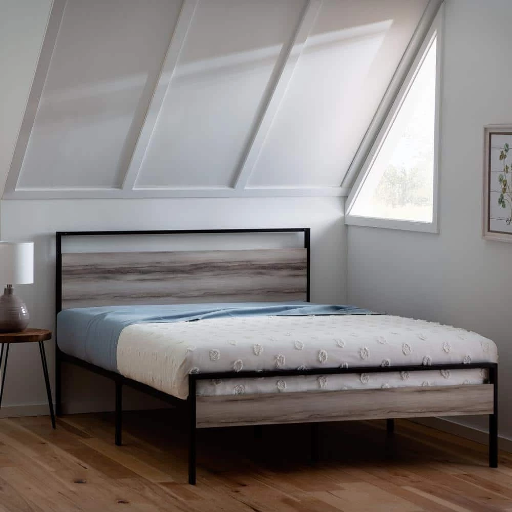 Nora Gray King Metal and Wood Platform Bed Frame by Brookside 12 Nora Gray King Metal and Wood Platform Bed Frame by Brookside - Image 10