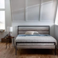 Nora Gray King Metal and Wood Platform Bed Frame by Brookside 20 Nora Gray King Metal and Wood Platform Bed Frame by Brookside -Cheap sumyeg Store gray brookside platform beds bs0001mwbkklg fa 1000
