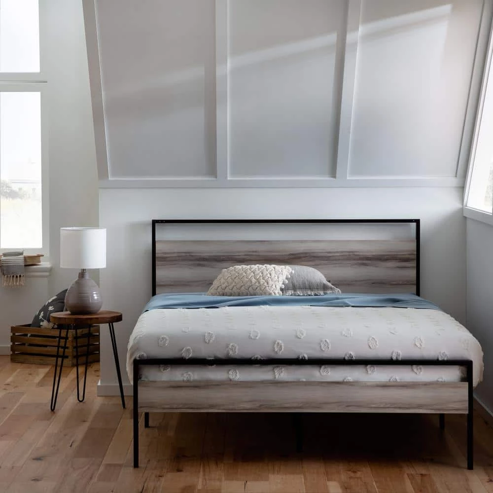 Nora Gray King Metal and Wood Platform Bed Frame by Brookside 10 Nora Gray King Metal and Wood Platform Bed Frame by Brookside - Image 8