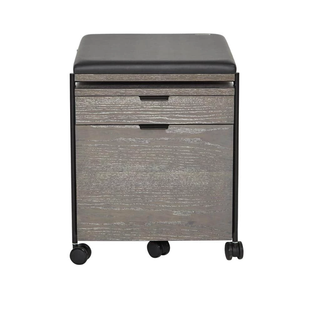 2-Drawer Mobile Pedestal File Cabinet, Grey Ash Wood by Nyhus 4 2-Drawer Mobile Pedestal File Cabinet, Grey Ash Wood by Nyhus - Image 2