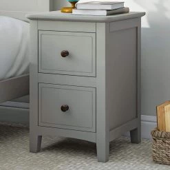 Chic Gray Solid Wood Nightstand End Table with 2 Drawers(12.2 in. L x 14.1 in. W x 22.24 in. H) by Polibi 16 Chic Gray Solid Wood Nightstand End Table with 2 Drawers(12.2 in. L x 14.1 in. W x 22.24 in. H) by Polibi -Cheap sumyeg Store gray polibi nightstands rs cgswn g 1f 1000
