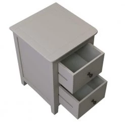 Chic Gray Solid Wood Nightstand End Table with 2 Drawers(12.2 in. L x 14.1 in. W x 22.24 in. H) by Polibi 15 Chic Gray Solid Wood Nightstand End Table with 2 Drawers(12.2 in. L x 14.1 in. W x 22.24 in. H) by Polibi -Cheap sumyeg Store gray polibi nightstands rs cgswn g 4f 1000