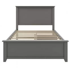 57.20 in. W Gray Full Solid Wood Platform Bed with Storage by Polibi -Cheap sumyeg Store gray polibi platform beds mb gswpb f 1f 1000