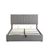 Gray Queen size Upholstered Platform bed with a Hydraulic Storage System by Polibi 1 Gray Queen size Upholstered Platform bed with a Hydraulic Storage System by Polibi -Cheap sumyeg Store gray polibi platform beds rs upbss qg 64 1000
