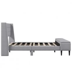 67.00 in. W Gray Upholstered Queen Bed Frame with Headboard and Storage Ottoman Bench by Polibi 18 67.00 in. W Gray Upholstered Queen Bed Frame with Headboard and Storage Ottoman Bench by Polibi -Cheap sumyeg Store gray polibi platform beds rs uqbfho g 1f 1000