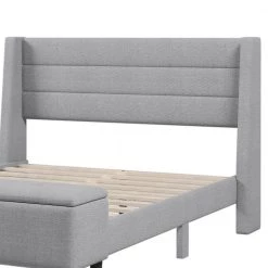 67.00 in. W Gray Upholstered Queen Bed Frame with Headboard and Storage Ottoman Bench by Polibi 19 67.00 in. W Gray Upholstered Queen Bed Frame with Headboard and Storage Ottoman Bench by Polibi -Cheap sumyeg Store gray polibi platform beds rs uqbfho g 44 1000
