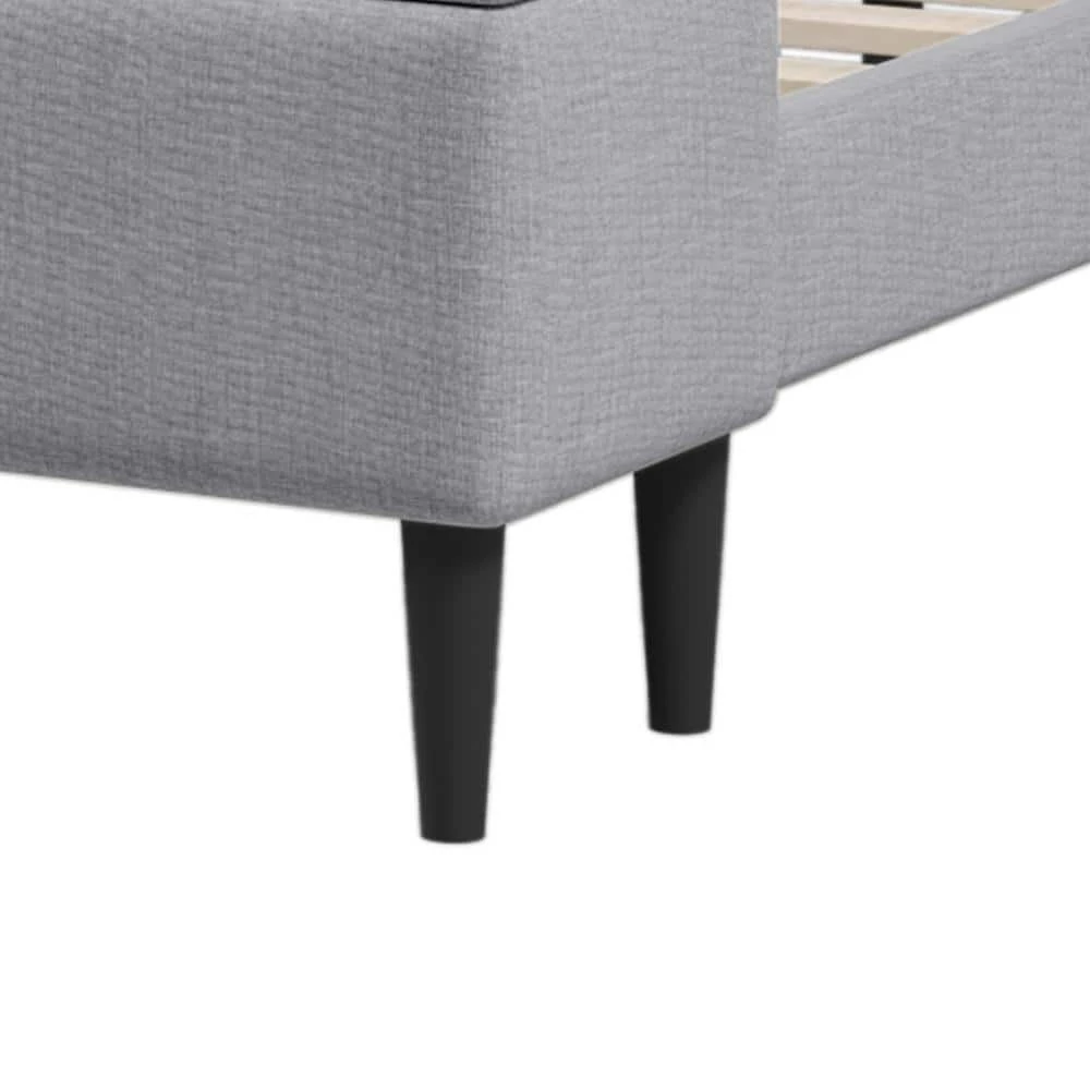 67.00 in. W Gray Upholstered Queen Bed Frame with Headboard and Storage Ottoman Bench by Polibi 11 67.00 in. W Gray Upholstered Queen Bed Frame with Headboard and Storage Ottoman Bench by Polibi - Image 9