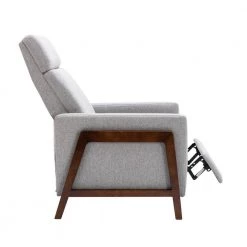 Modern Gray Wood-Framed Linen Adjustable Home Theater Push Back Recliner with Thick Seat Cushion and Backrest by Polibi 17 Modern Gray Wood-Framed Linen Adjustable Home Theater Push Back Recliner with Thick Seat Cushion and Backrest by Polibi -Cheap sumyeg Store gray polibi recliners rs mwpahr g 4f 1000