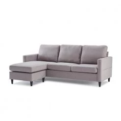 82.6 in. W Square Arm Linen Fabric L-Shape 3-Seater Reversible Sectional Sofa in Gray with Handy Side Pocket by Polibi 16 82.6 in. W Square Arm Linen Fabric L-Shape 3-Seater Reversible Sectional Sofa in Gray with Handy Side Pocket by Polibi -Cheap sumyeg Store gray polibi sectional sofas mb 826sass g 4f 1000