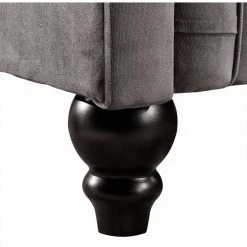 80 in. W Rolled Arm Velvet Classic Chesterfield Straight Deep Button Tufted Sofa in Gray with 3-Pillows by Polibi 16 80 in. W Rolled Arm Velvet Classic Chesterfield Straight Deep Button Tufted Sofa in Gray with 3-Pillows by Polibi -Cheap sumyeg Store gray polibi sofas couches cb graccs tr 1f 1000