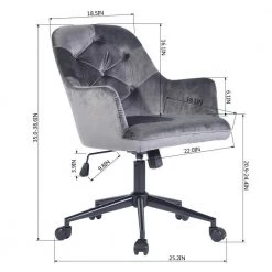 Gray Velvet Executive Chair Swivel Arm Chair Adjustable Height Office and Desk Chair by sumyeg 18 Gray Velvet Executive Chair Swivel Arm Chair Adjustable Height Office and Desk Chair by sumyeg -Cheap sumyeg Store gray sumyeg executive chairs elbert vegy 76 1000