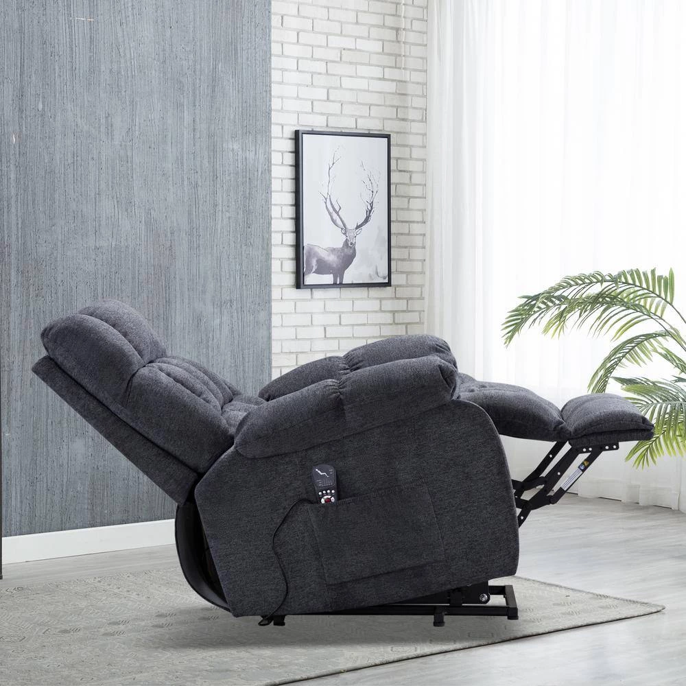 Classic 38.2 in. Gray Power Recline and Lift Massage Chair Sofa with Heating by sumyeg 11 Classic 38.2 in. Gray Power Recline and Lift Massage Chair Sofa with Heating by sumyeg - Image 9
