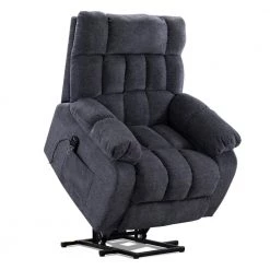 Classic 38.2 in. Gray Power Recline and Lift Massage Chair Sofa with Heating by sumyeg